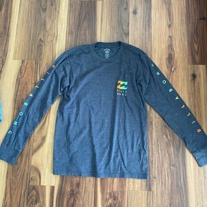 Billabong Men's Gray Long Sleeve Shirt